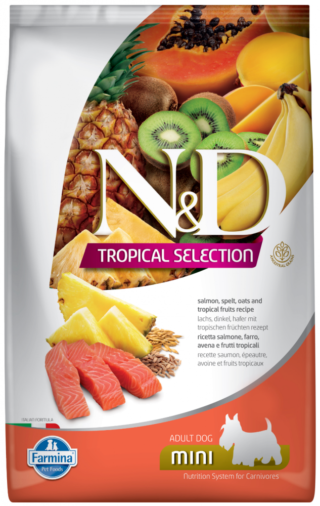Корм Farmina N&amp;D Tropical Selection (низкозерновой) для собак малых пород, с лососем 1,5 кг
