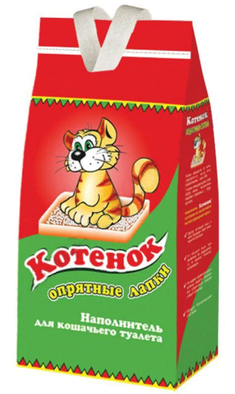 Наполнитель для кошек Котенок "Опрятные лапки" впитывающий 3,5 л