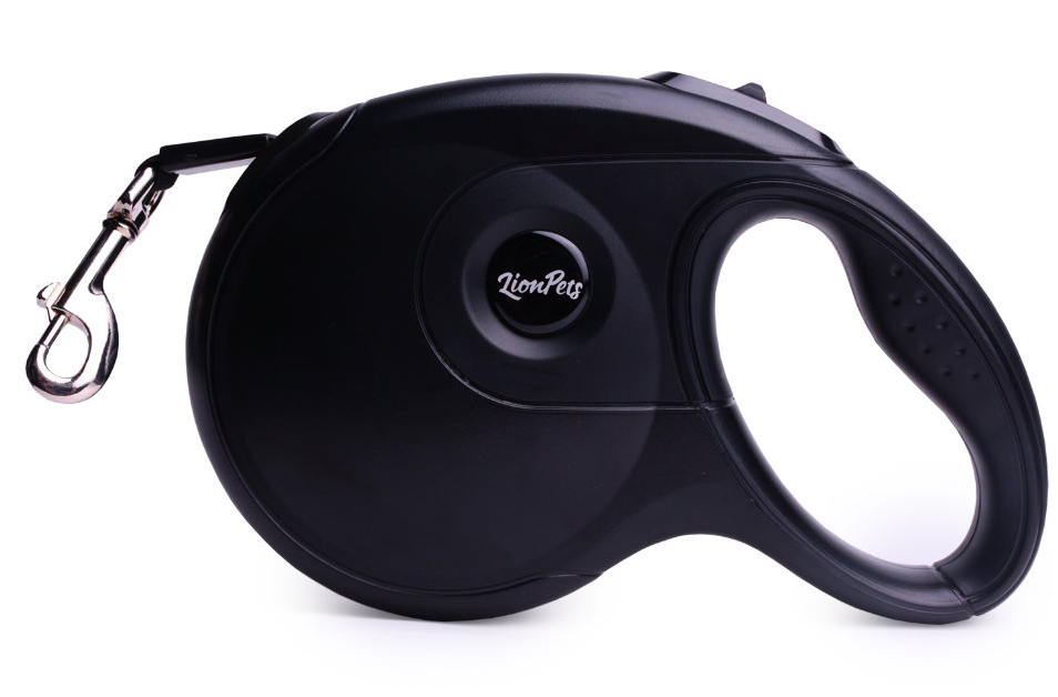 Поводок-рулетка LionPets (Чёрный) PR8806-3 (Размер M 25 кг  длина 5 м)