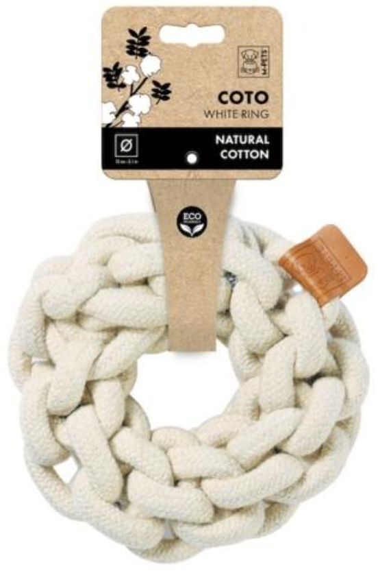 M-PETS Игрушка для собак СОТО кольцо, 13 см, цвет белый