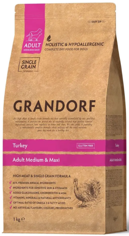 Корм сухой Grandorf индейка с рисом для собак всех пород