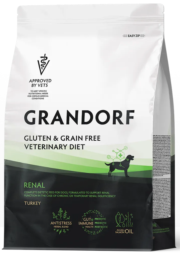 Корм Grandorf VET RENAL для поддержания функции почек при хронической болезни почек  для собак