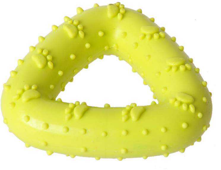 Homepet игрушка для собак, треугольник, желтый, 7.2 см