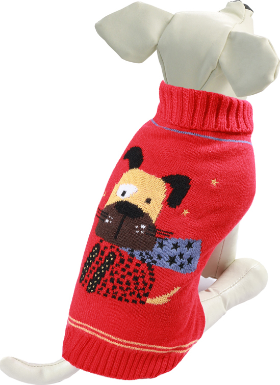 Свитер Собачка для собак, красный, L, размер 35 см