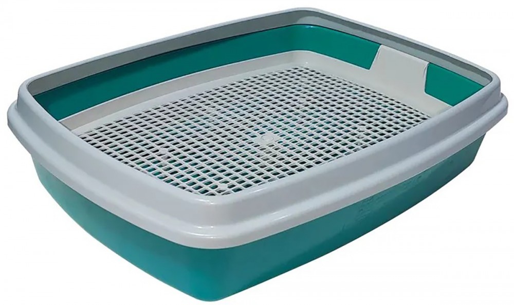 Туалет (Сибирская кошка) Мяус с сеткой высокие ножки и бортиком (40*30*9)