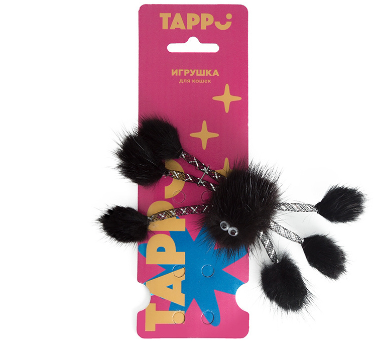 Tappi игрушка паук "Раш", из натурального меха норки