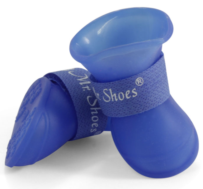 Сапожки для собак "Прогулка" M, синие, 50*40*50мм (уп.4шт.)