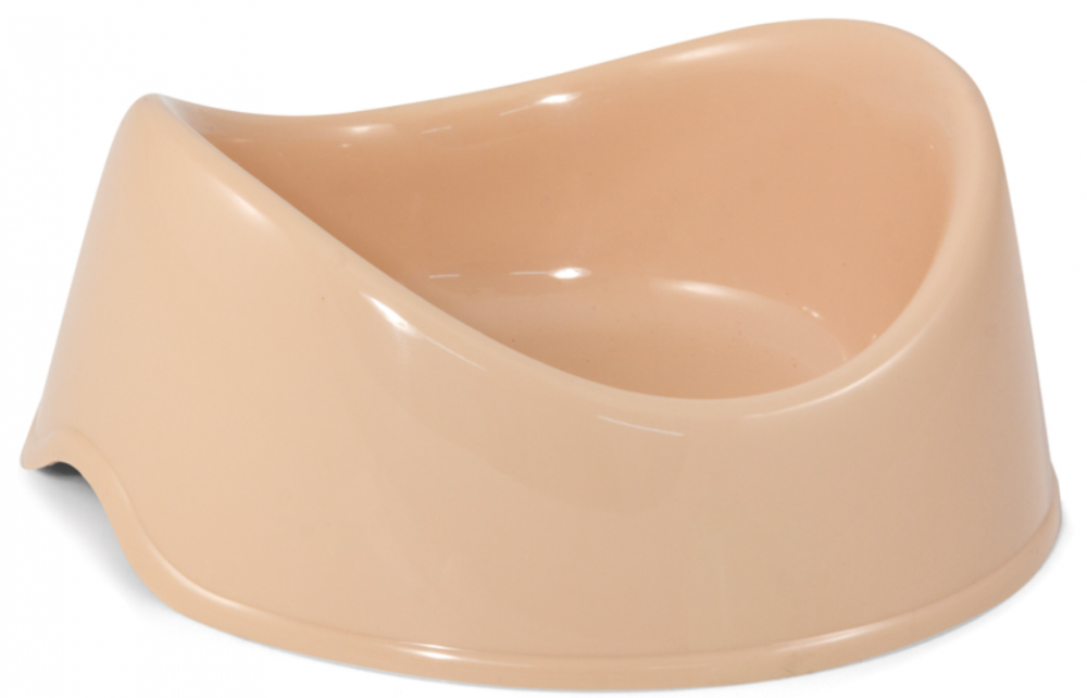 Миска для кошек и собак Triol пластиковая "Бисквит", 0,25л. бежевая