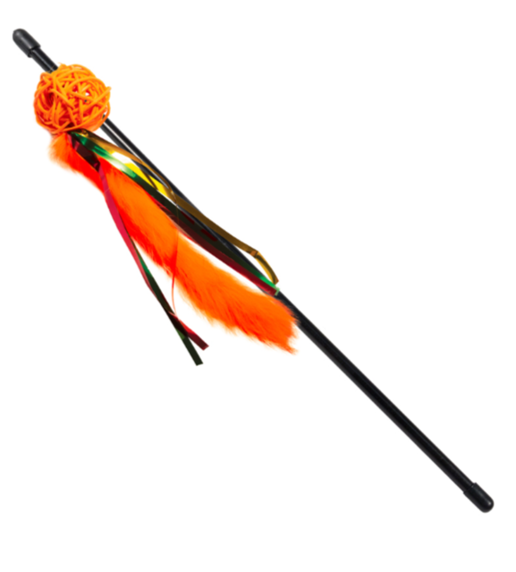 Игрушка-дразнилка для кошек "Шарик с хвостиком", 180/450мм, Triol