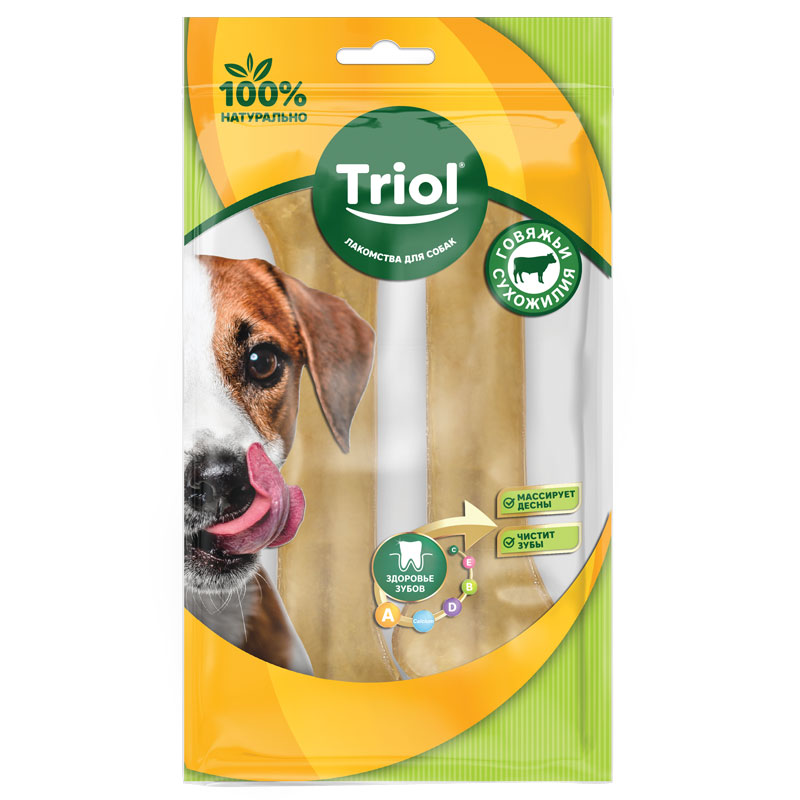 Лакомство для собак Triol Кость из жил, 16см, 160-170г (уп.2шт.)