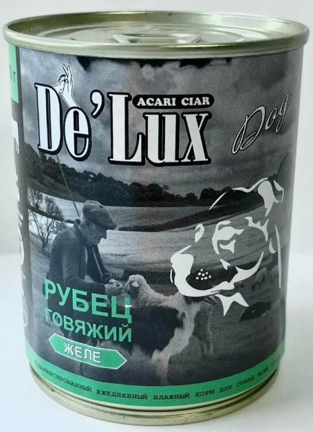 Консерва Acari ciar De Lux HUMAN GRADE  Говядина для собак: ЖЕЛЕ 400 г