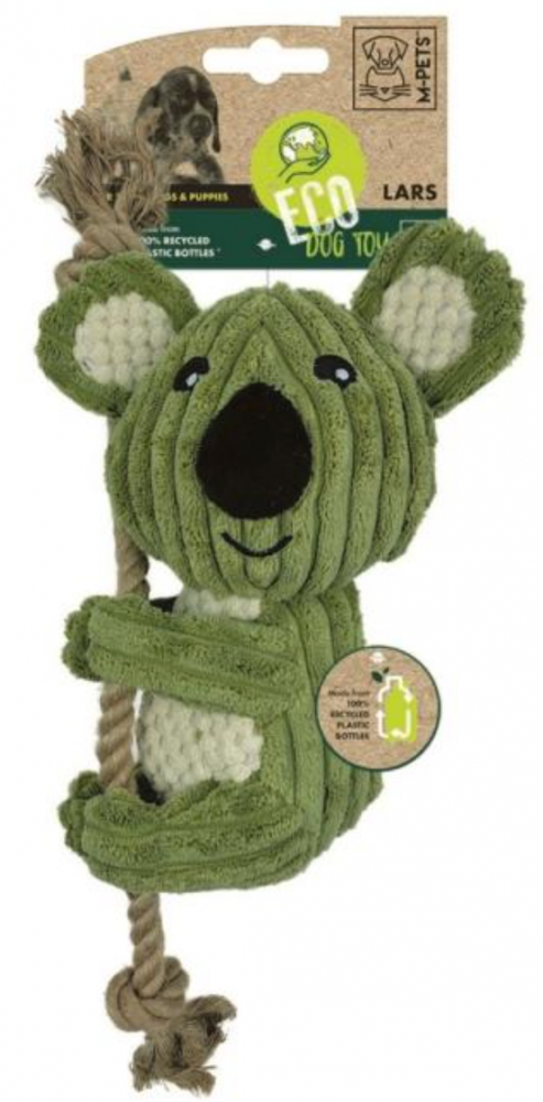 M-PETS Игрушка мягкая для собак Коала на канате ECO LARS, 34 см