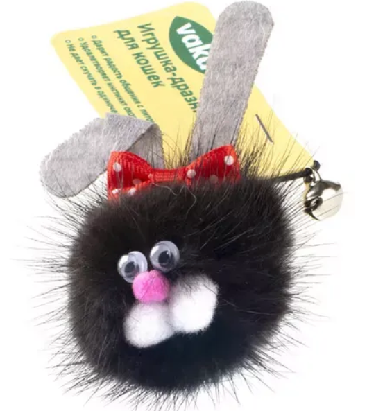 sh-07536 GoSi Игрушка для Кошек "Зайка Ванесса" Натуральная норка