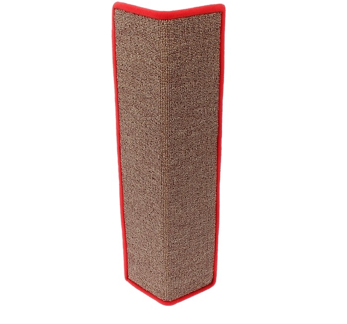 Когтеточка угловая СРЕДНЯЯ с пропиткой ковролин/мех 57*13см