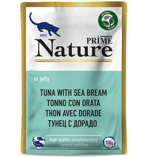 Корм Prime Nature (в желе) для кошек, тунец с дорадо, 100 г