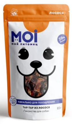 Лакомства для собак MOI тар-тар из лосося 85г