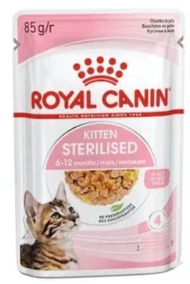 Влажный корм для котят Royal Canin Kitten Sterilised кусочки в желе 85 г