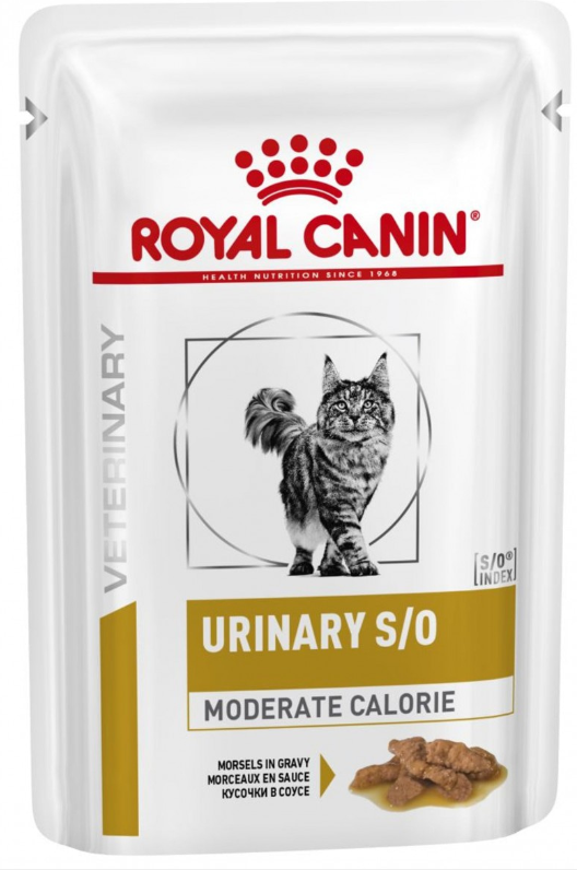 Корм для кошек ROYAL CANIN Veterinary Diet Urinary S/O Лечение и профилактика МКБ соус 85 г