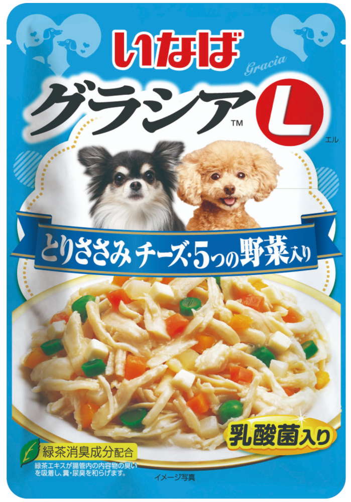 Корм Inaba Gracia L (в желе ) для собак, куриное филе с сыром и овощами 280 г