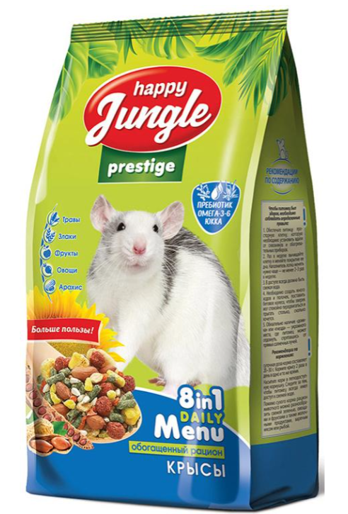 Happy Jungle, корм для декоративных крыс, 500 г