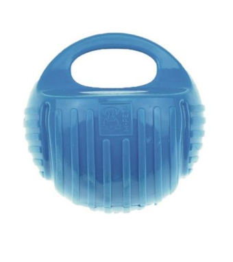 M-PETS Игрушка для собак мяч-гиря с пищалкой, цвет синий, 7,7 см