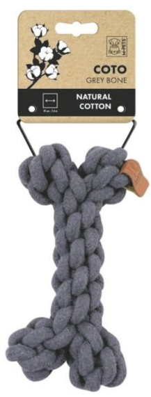 M-PETS Игрушка для собак СОТО косточка 19 см, цвет серый
