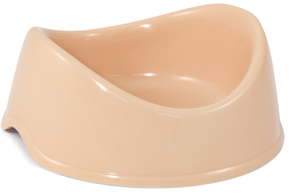 Миска для кошек и собак Triol пластиковая "Бисквит", 0,15л. бежевая