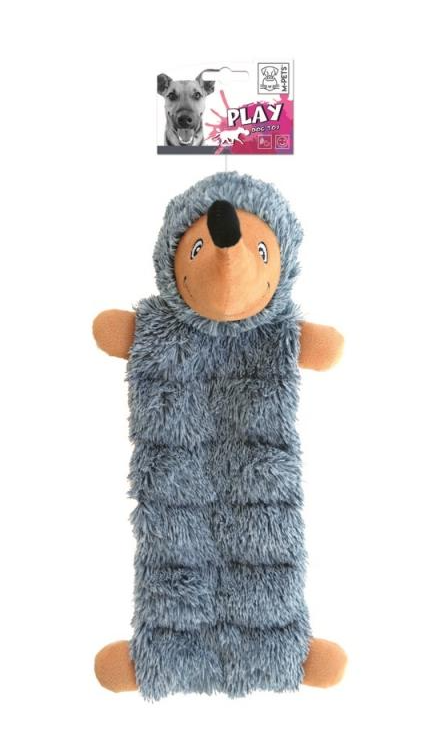 M-PETS Игрушка мягкая для собак Ежик ERIZO длинный, цвет серый, 43 см