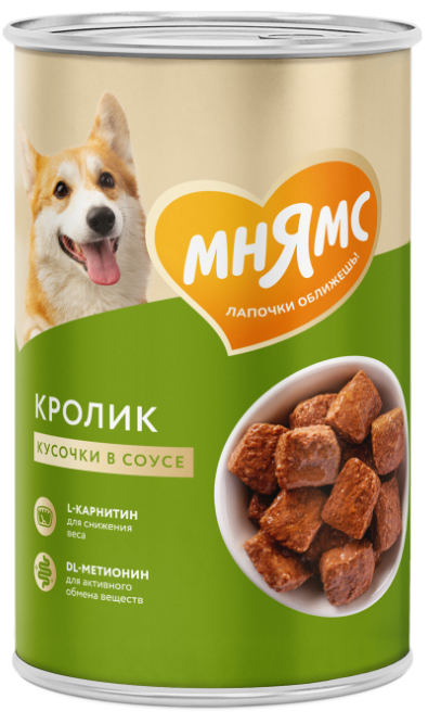 Влажный корм Мнямс Паштет из кролика для собак всех пород &laquo;ФИТНЕС&raquo; 400 г