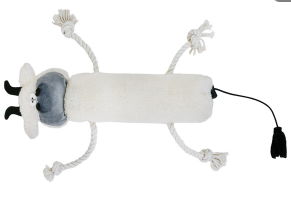 Моськи-Авоськи Игрушка для собак с бутылкой Бычок Рио, белая 52*13*8 см