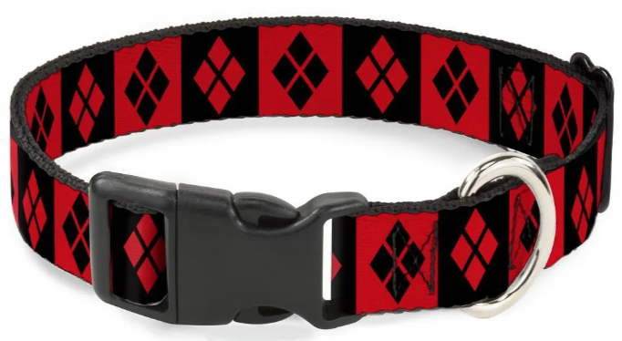 Ошейник для собак Buckle-Down с пластиковой застёжкой, "Харли Квинн Лого" мультицвет, 28-43 см