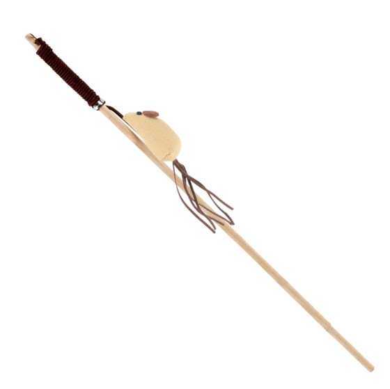 Игрушка-дразнилка для кошек из натуральных материалов "Мышь", 140/400мм, серия NATURAL, Triol