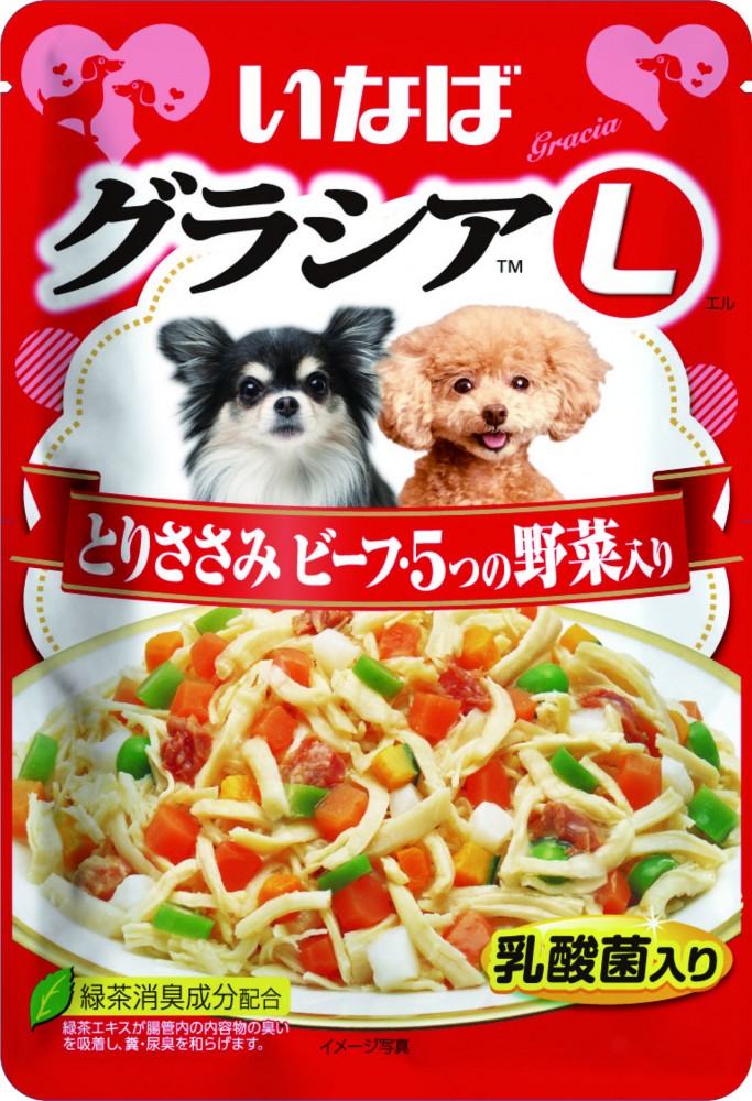 Корм Inaba Gracia L (в желе ) для собак, куриное филе с говядиной и овощами, 280 г