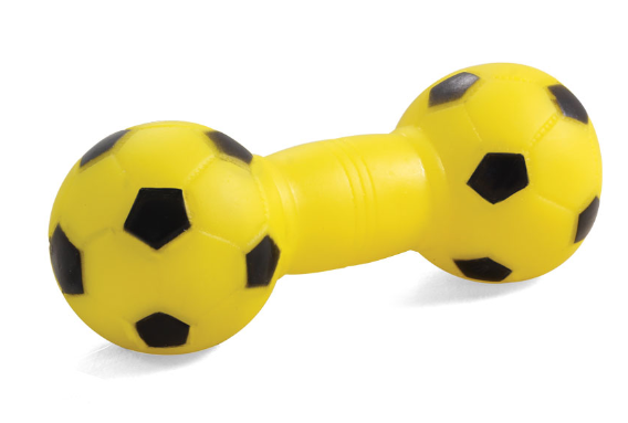 Игрушка для собак "Гантель футбольная", 130мм, Triol