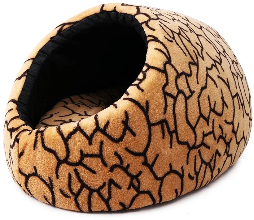 Лежанка для кошек и собак PerseiLine Дом пещера мех 44*40*28 ,микс цветов