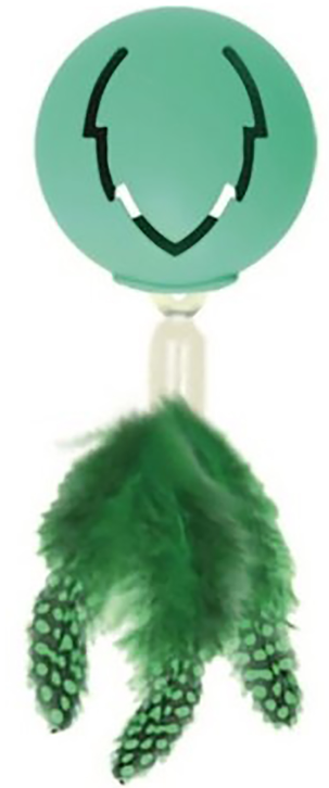 MPets игрушка Листочек для кошек, с дозатором для угощений, с кошачьей мятой, 11.5х10.5х5.5 см