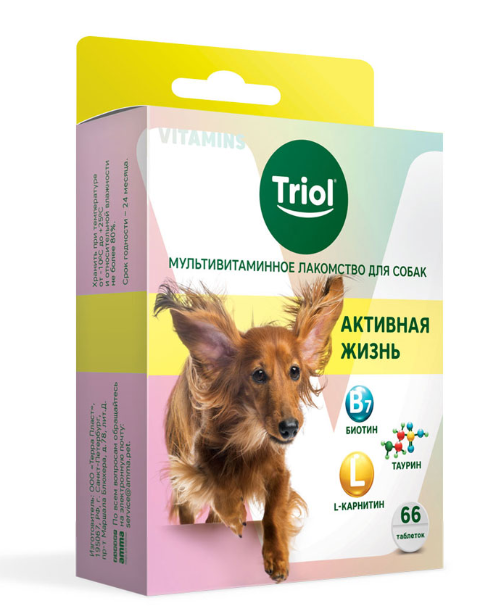 Мультивитаминное лакомство для собак &quot;Активная жизнь&quot;, 33г, Triol