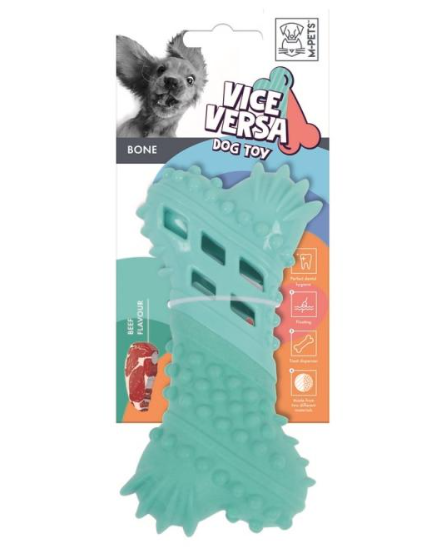 M-PETS Косточка для собаки с запахом говядины для лакомств Вайс Верса, 4.22x8.51x15.88 см