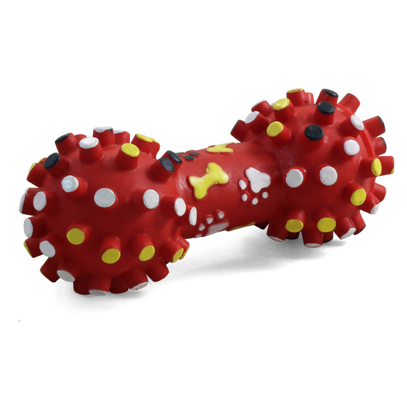 Игрушка для собак из винила "Гантель с шипами", 165мм