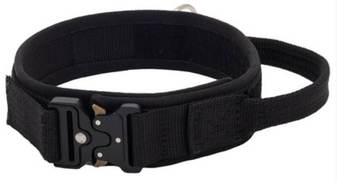Ошейник Каскад капроновый тактический с ручкой (фаст металл "Кобра"), размер M, обх.шеи 48-62 см