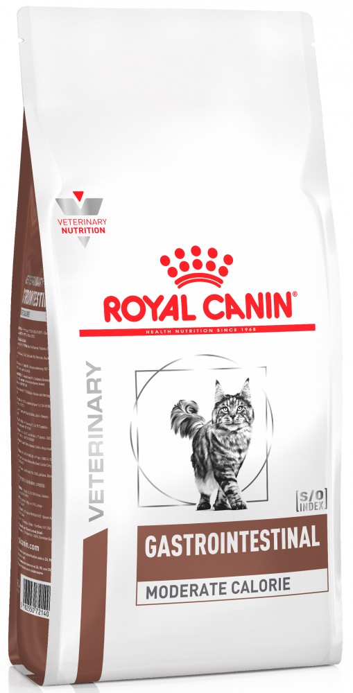 Корм Royal Canin Gastrointestinal MODERATE CALORIE для кошек при лечении ЖКТ (низкокалорийный) 2 кг