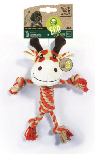 M-PETS Игрушка мягкая для собак Жираф Зия, 33 см