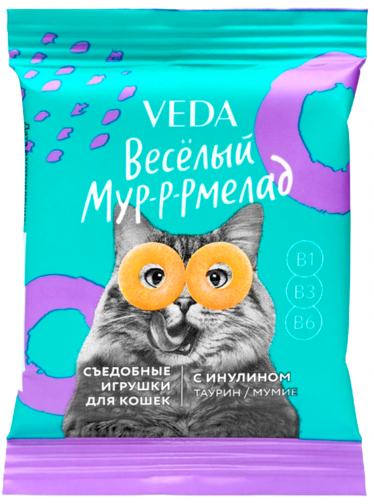 Лакомство Веда Мармелад Инулин 6 г для кошек