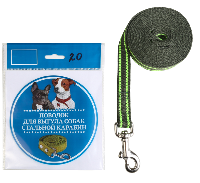 Поводок Амуниция.рф брезентовый 3м. ширина 25мм