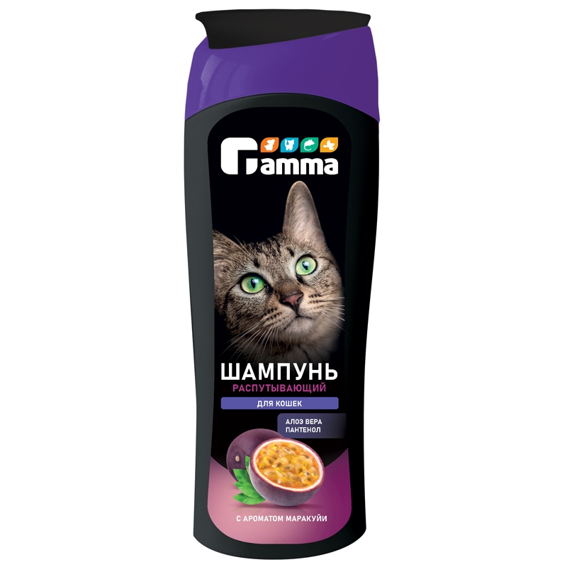 Gamma шампунь распутывающий для кошек, 400 мл