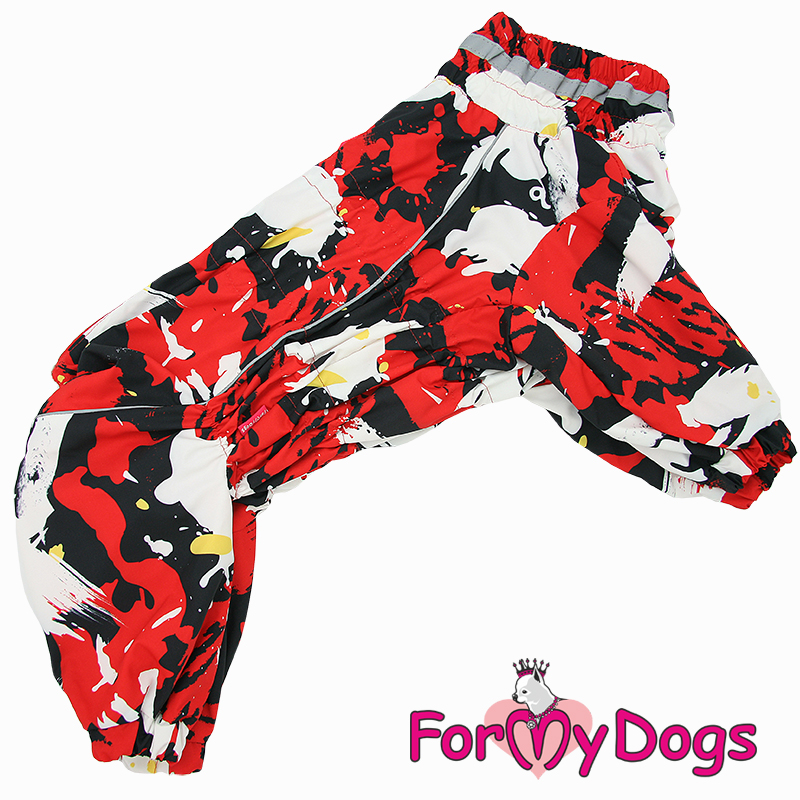 ForMyDogs Комбинезон ТЕПЛЫЙ красный для девочек C1 55*75см