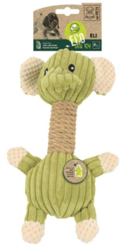 M-PETS Игрушка мягкая для собак Слоник Элли, 31 см с канатом