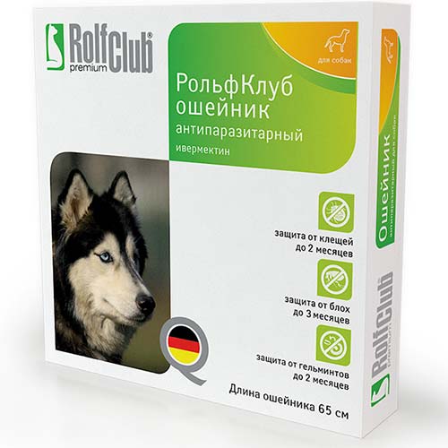 Рольф Клуб ошейник от внутренних и внешних паразитов для собак