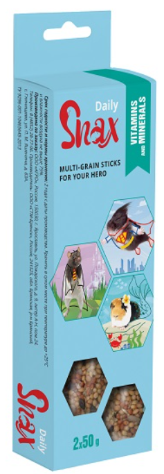 Лакомство Snax Daily зерновые палочки, с клевером, 2 шт 100 г