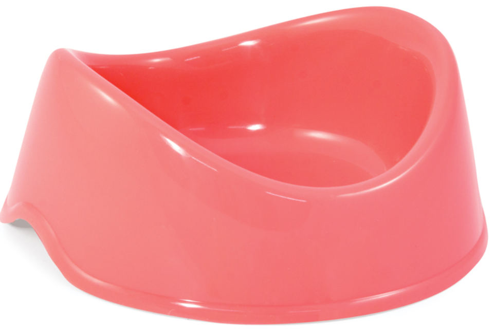 Миска для кошек и собак Triol пластиковая "Бисквит", 0,25л. коралловый